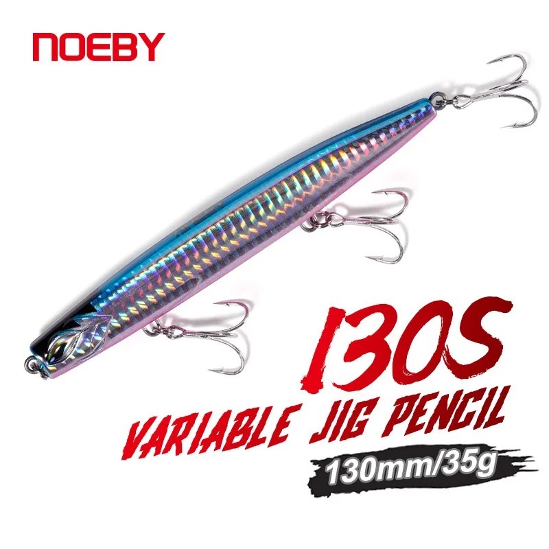 Noeby 35g Sinking ดินสอตกปลา Lure คราบเหล็กผ่านลวดก่อสร้าง NBL9772 ตกปลา Tackle Lures ขายส่ง