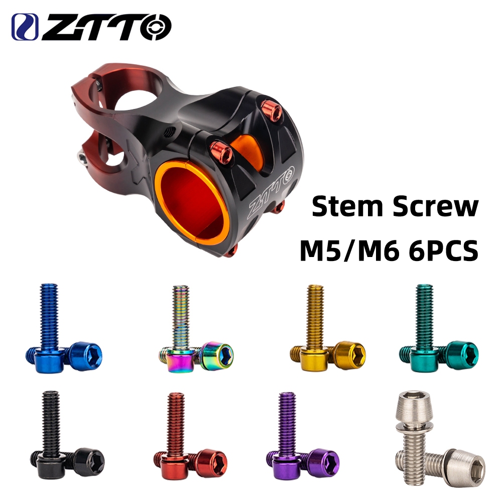 Ztto สกรูสเต็ม M5X18 มม. M6X18 มม. 6 ชิ้น สําหรับจักรยาน MTB Road Bike
