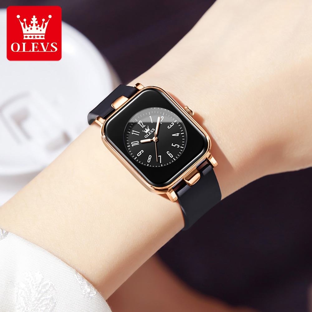 OLEVS นาฬิกา ข้อมือ ผู้หญิง แฟชั่น watch 100% นาฬิกาข้อมือกันน้ำได้ หญิง ควอตซ์ เทปกาว 9961-M