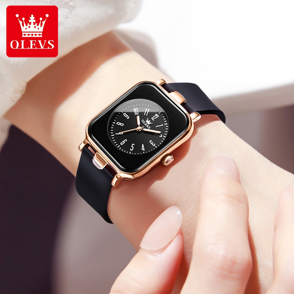 OLEVS นาฬิกา ข้อมือ ผู้หญิง แฟชั่น watch 100% นาฬิกาข้อมือกันน้ำได้ หญิง ควอตซ์ เทปกาว 9961-M
