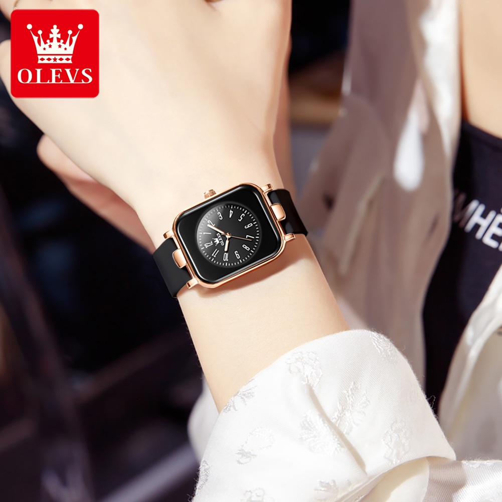 OLEVS นาฬิกา ข้อมือ ผู้หญิง แฟชั่น watch 100% นาฬิกาข้อมือกันน้ำได้ หญิง ควอตซ์ เทปกาว 9961-M
