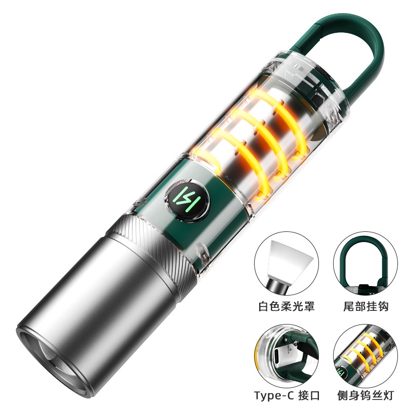 ไฟฉายฉุกเฉิน LED 30W 800LM แบตเตอรี่ภายใน TYPE-C อเนกประสงค์ สําหรับตั้งแคมป์กลางแจ้ง