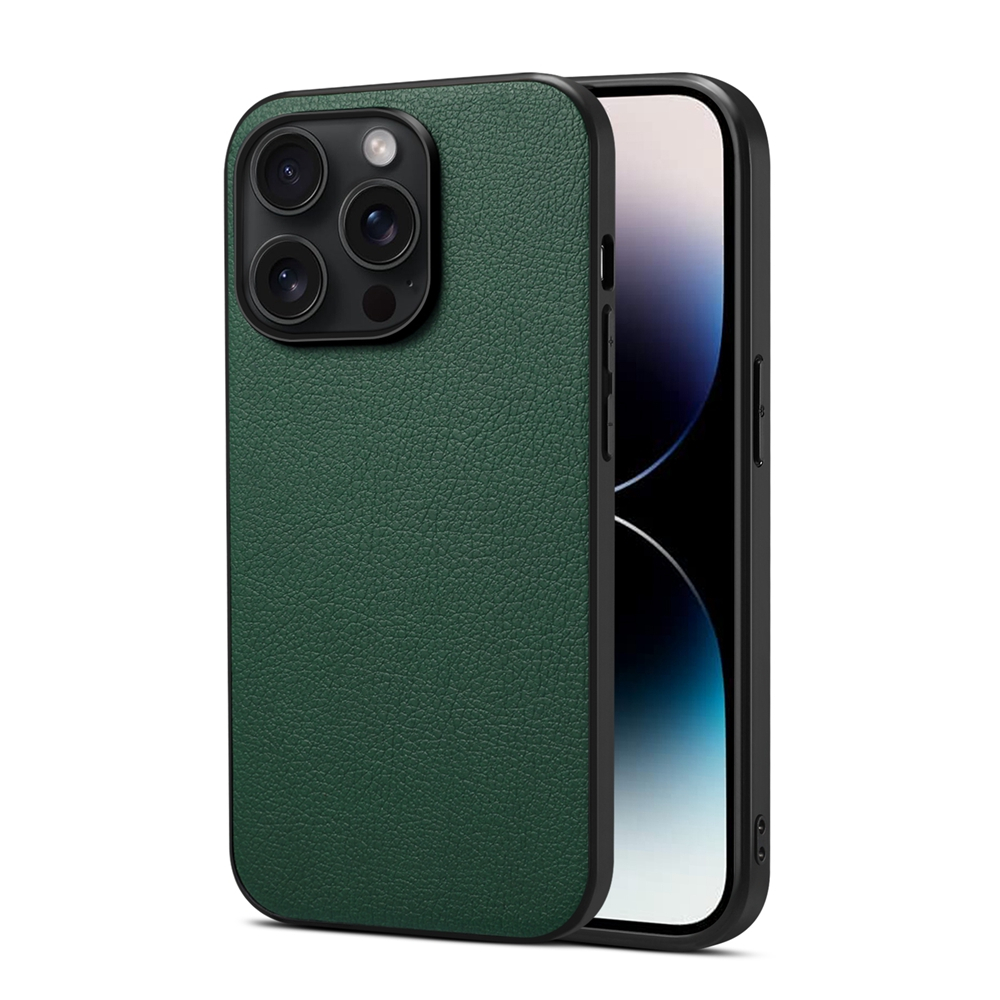เคสโทรศัพท์มือถือ ซิลิโคน หนัง PU บางมาก กันกระแทก ลายลิ้นจี่ แฟชั่น สําหรับ iPhone 7 8 XR XS 11 12 13 14 15 Pro Max