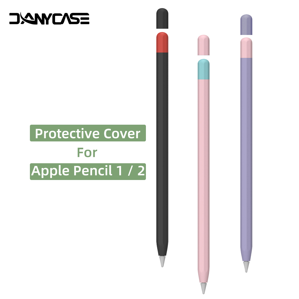 ปลอกสําหรับ Apple Pencil Pro USB-C 2024 Gen 2 Gen 1 เคสซิลิโคนสไตลัส ปลอกปากกาสีสัน พร้อมหมวก