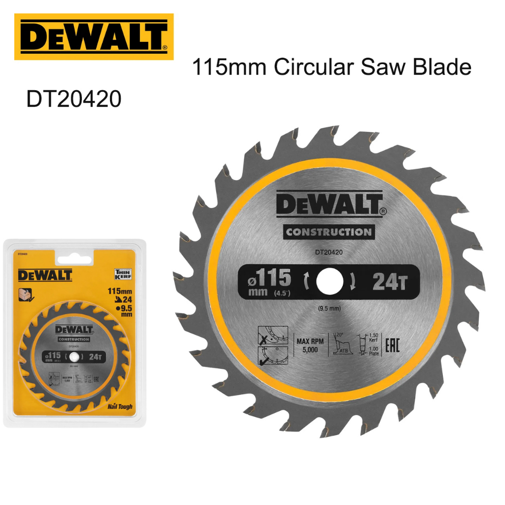 Dewalt 115 มม.เลื่อยวงเดือนใบมีด DT20420-QZ สําหรับ DCS571 ช่างไม้ Workmanship ทุ่มเทเครื่องมือไฟฟ้า