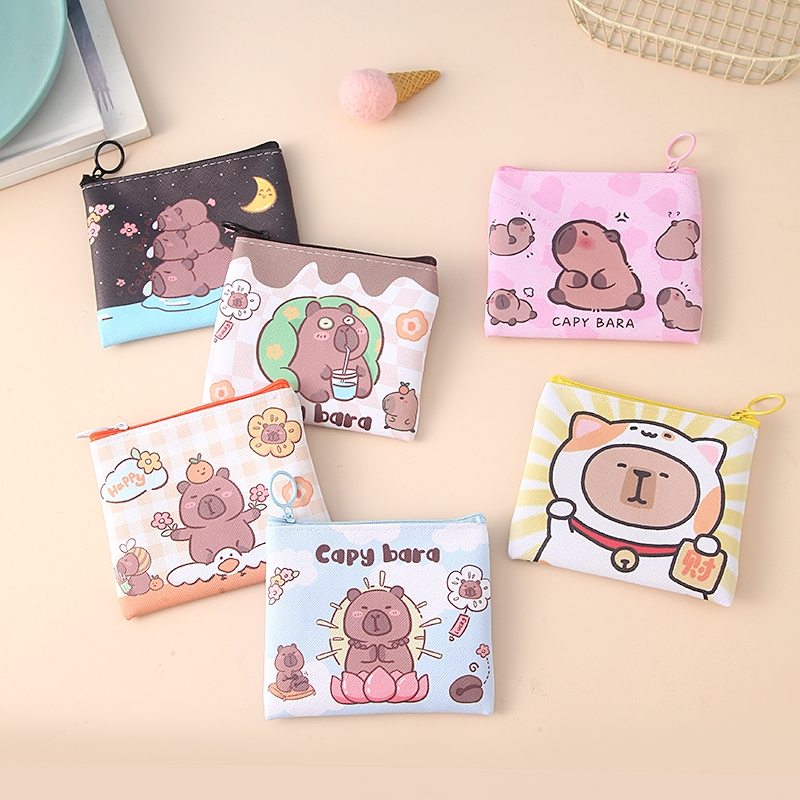 กระเป๋าสตางค์ กระเป๋าใส่เหรียญ ลายการ์ตูน Kapibara น่ารัก