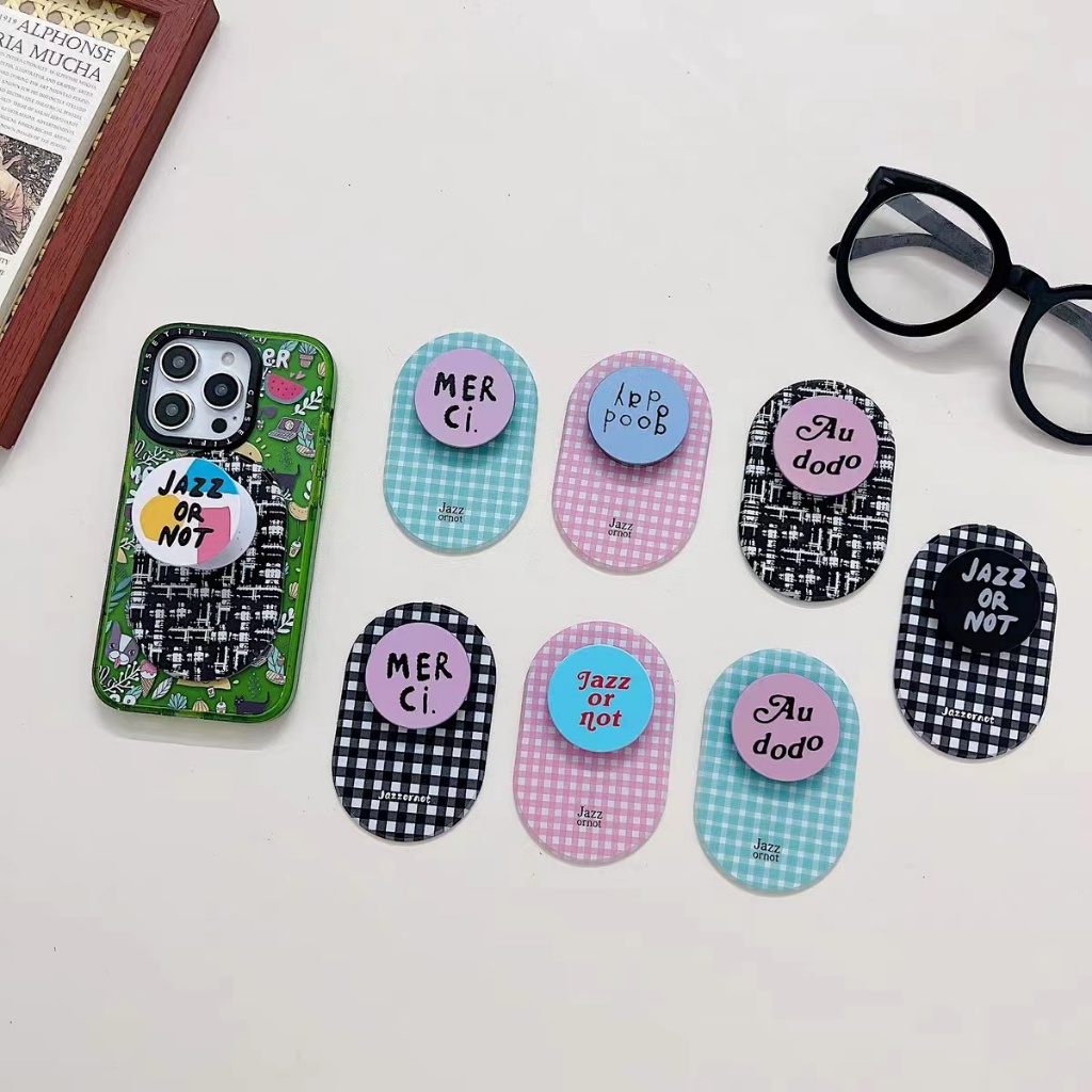 ที่วางโทรศัพท์มือถือ ลายตารางน่ารัก สําหรับ Iphone 12 13 14 15
