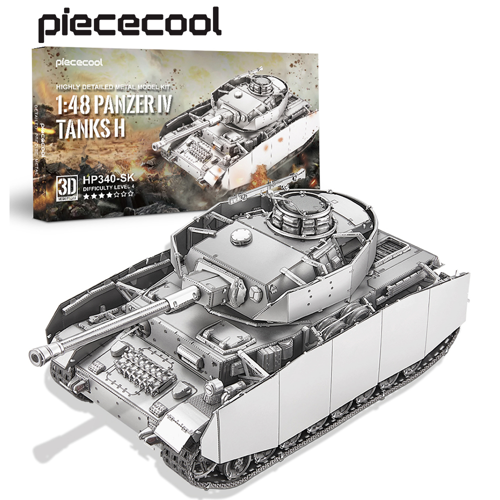 Piececool โลหะ 3D ชุดสําหรับผู้ใหญ่ 1:48 Panzer IV ถัง H ชุดของขวัญวันเกิดคริสต์มาสสําหรับวัยรุ่น