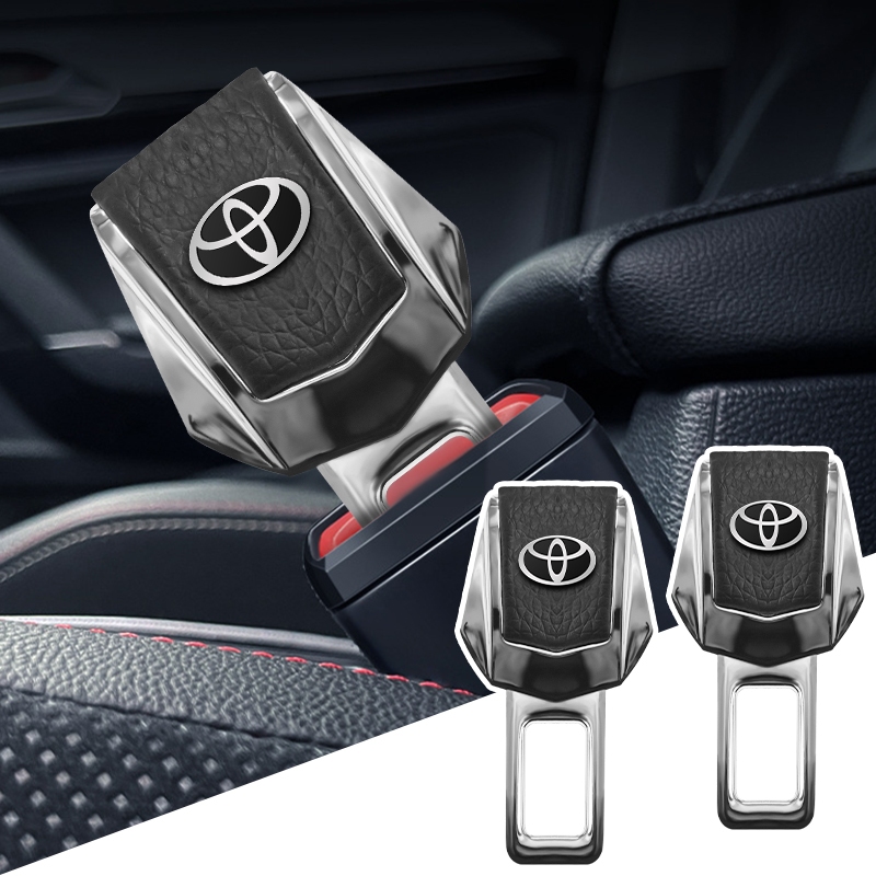 ตัวล็อคเข็มขัดนิรภัยรถยนต์ โลหะผสม สําหรับ Toyota Corolla Yaris Aygo Prius RAV4 Camry Auris 1 ชิ้น 2 ชิ้น