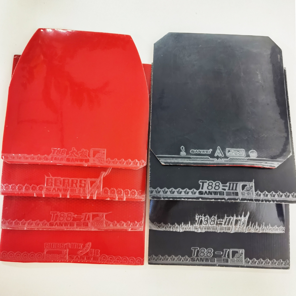 ใหม่ Sanwei ยางปิงปอง (บรรจุภัณฑ์สุญญากาศ) Sanwei TARGET GEAR A+ TAIJI RINGS LINK ULTRA SPIN T88-1 T