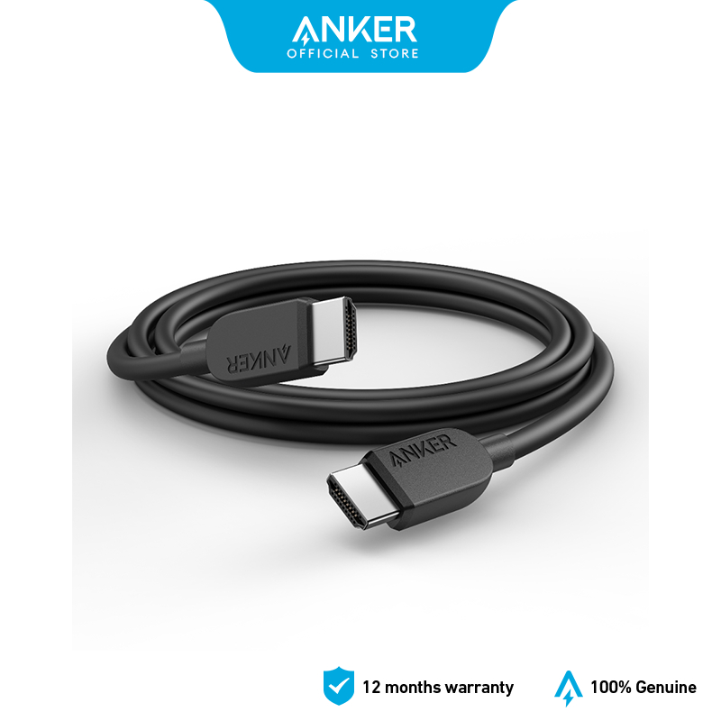 Anker สายเคเบิล HDMI 8K@60Hz 6 ฟุต Ultra HD 4K@120Hz HDMI เป็นสาย HDMI 48 Gbps ความเร็วสูง พร้อม HDMI 2.1 และ HDR เข้ากันได้กับ PlayStation 5 Xbox