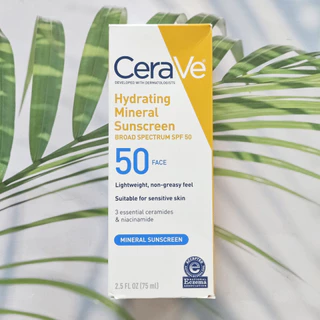 เซราวี ครีมกันแดด สำหรับผิวหน้า Hydrating Mineral Sunscreen SPF 50 Face 75 ml