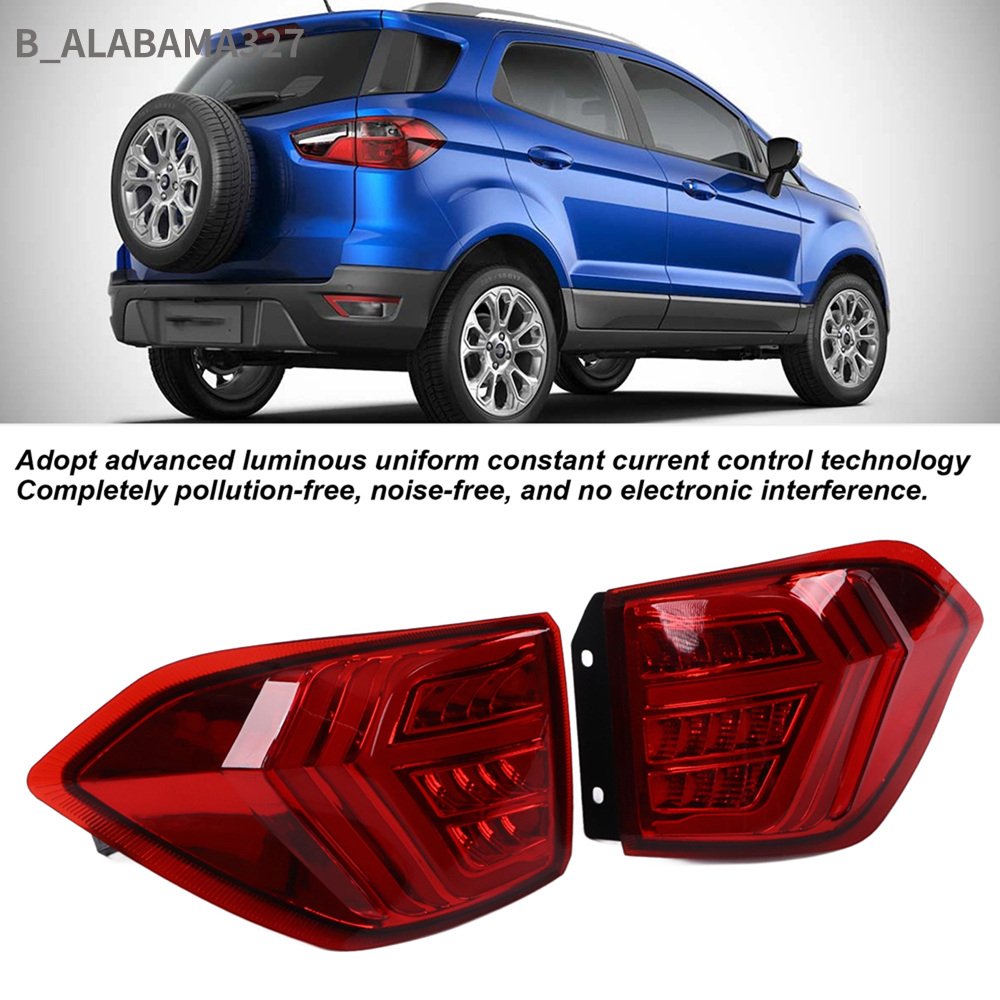 ALABAMAR คู่รถ LED กันชนไฟเบรคไฟท้าย DC12V กันน้ำสำหรับ Ford Ecosport 2013-2019