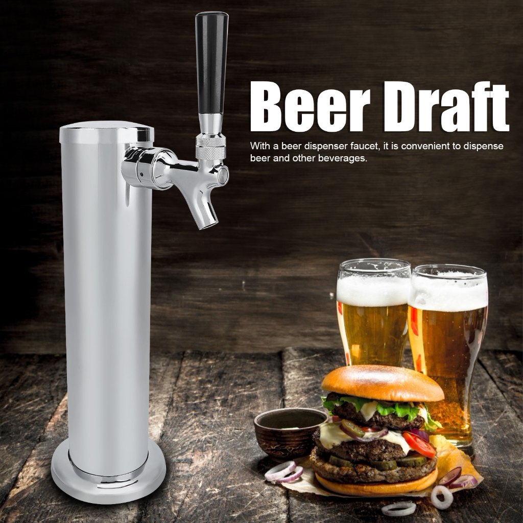 December305 Stainless Steel Beer Draft Tower with Single Faucet Dispenser Home Brewing Equipment