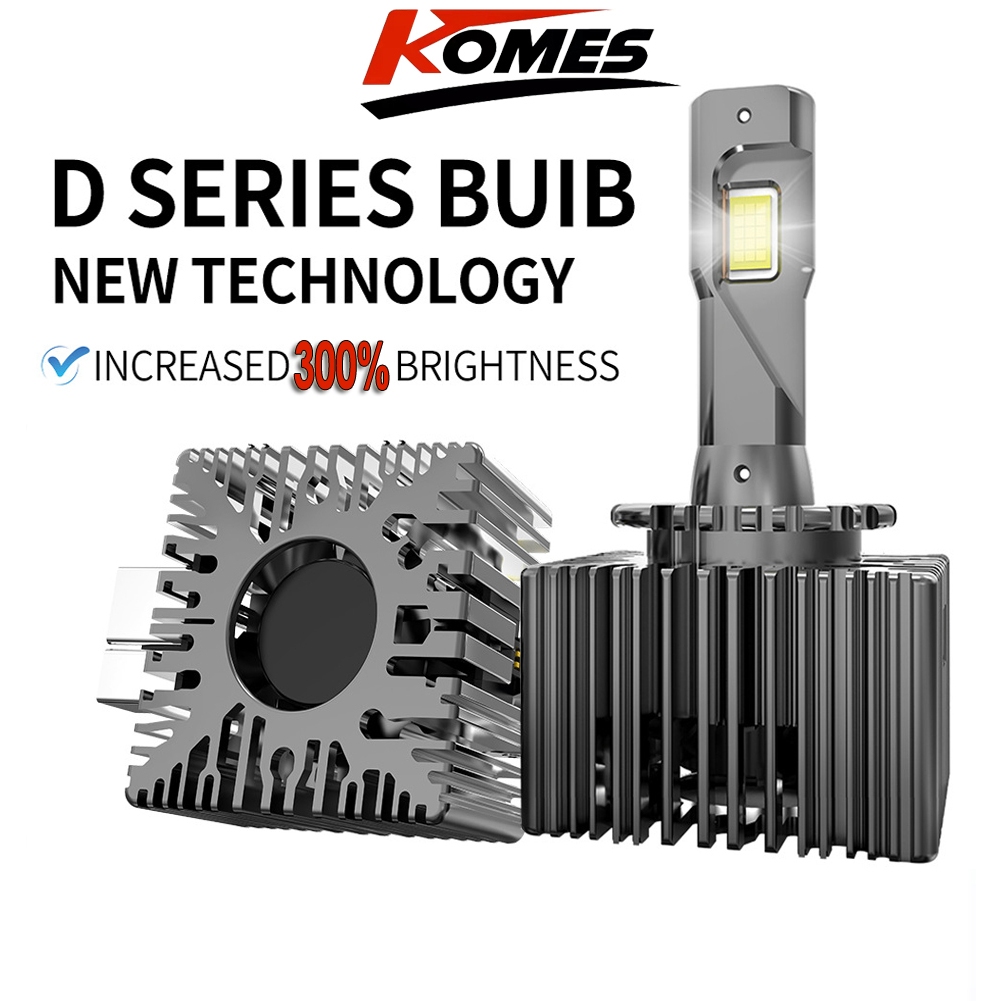 KOMES M12 หลอดไฟหน้า LED D1S D2S D3S D4S 20000Lm สว่างขึ้น 300% ปลั๊กแอนด์เพลย์ แปลงหลอดไฟ HID เป็นไฟหน้า LED