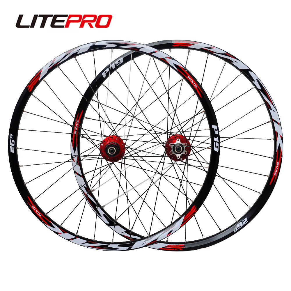 Litepro Pasak ชุดล้อหน้า 2 ล้อหลัง 4 ตลับลูกปืนซีล 26 27.5 29 นิ้ว สําหรับจักรยานเสือภูเขา 8/9/10/11 speed MTB Wheel
