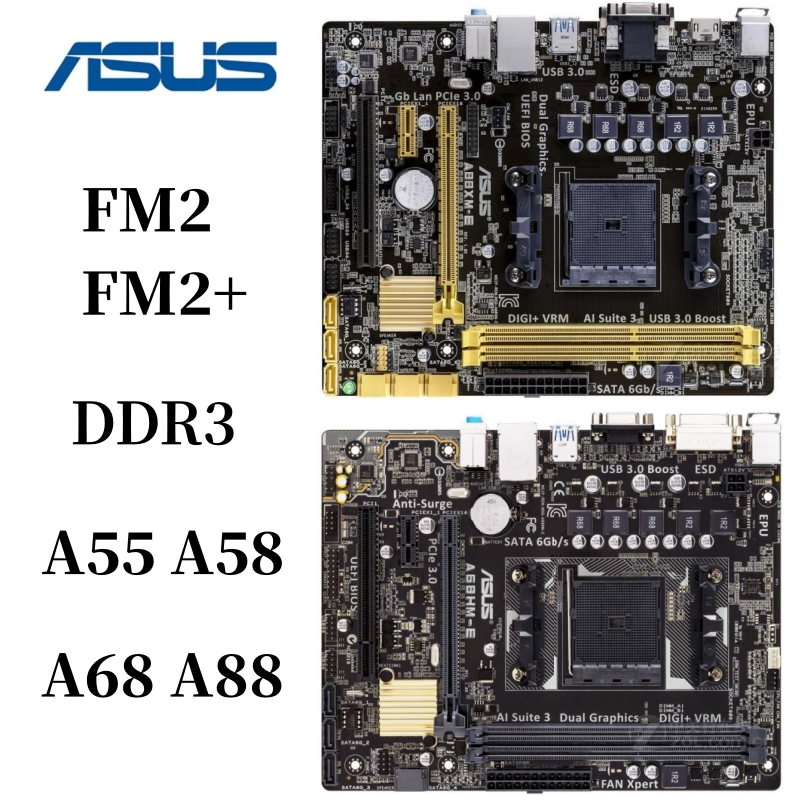 Asus FM2 + เมนบอร ์ ด A55BM-E/A68HM-E/A58M-K/A88XM-A เมนบอร ์ ด 904-pin DDR3 ใช ้ เมนบอร ์ ด