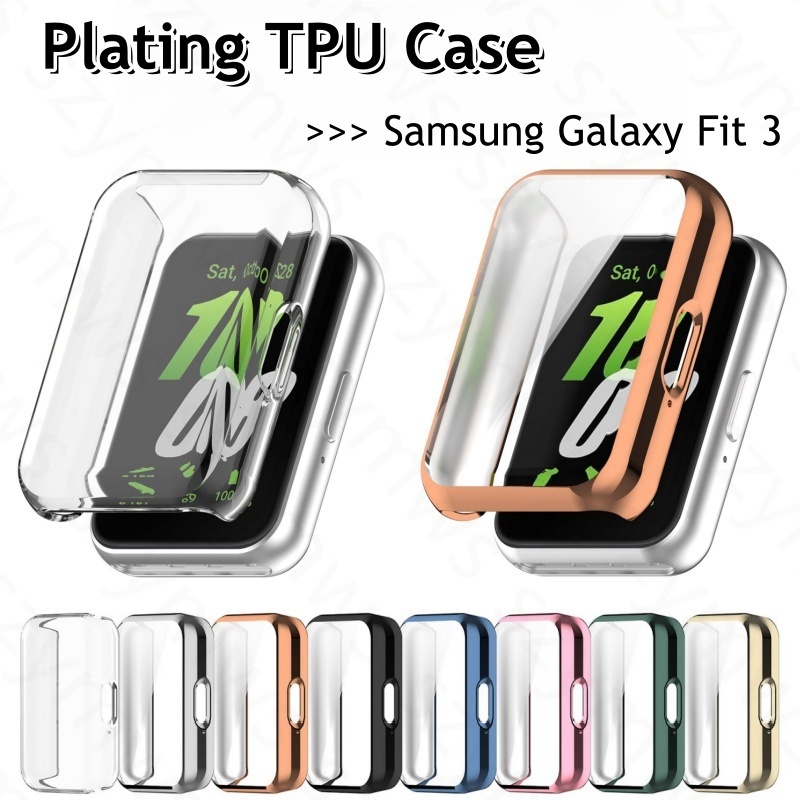 Samsung Galaxy Fit 3 ป้องกันหน้าจอ เคสชุบ TPU ป้องกันรอยขีดข่วน เคสนิ่ม สําหรับสมาร์ทวอทช์ Samsung Galaxy fit3