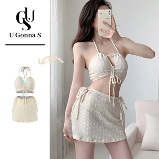 U Gonna S ชุดว่ายน้ําบิกินี่ ดันทรง แขนกุด เอวสูง เซ็กซี่ พร…