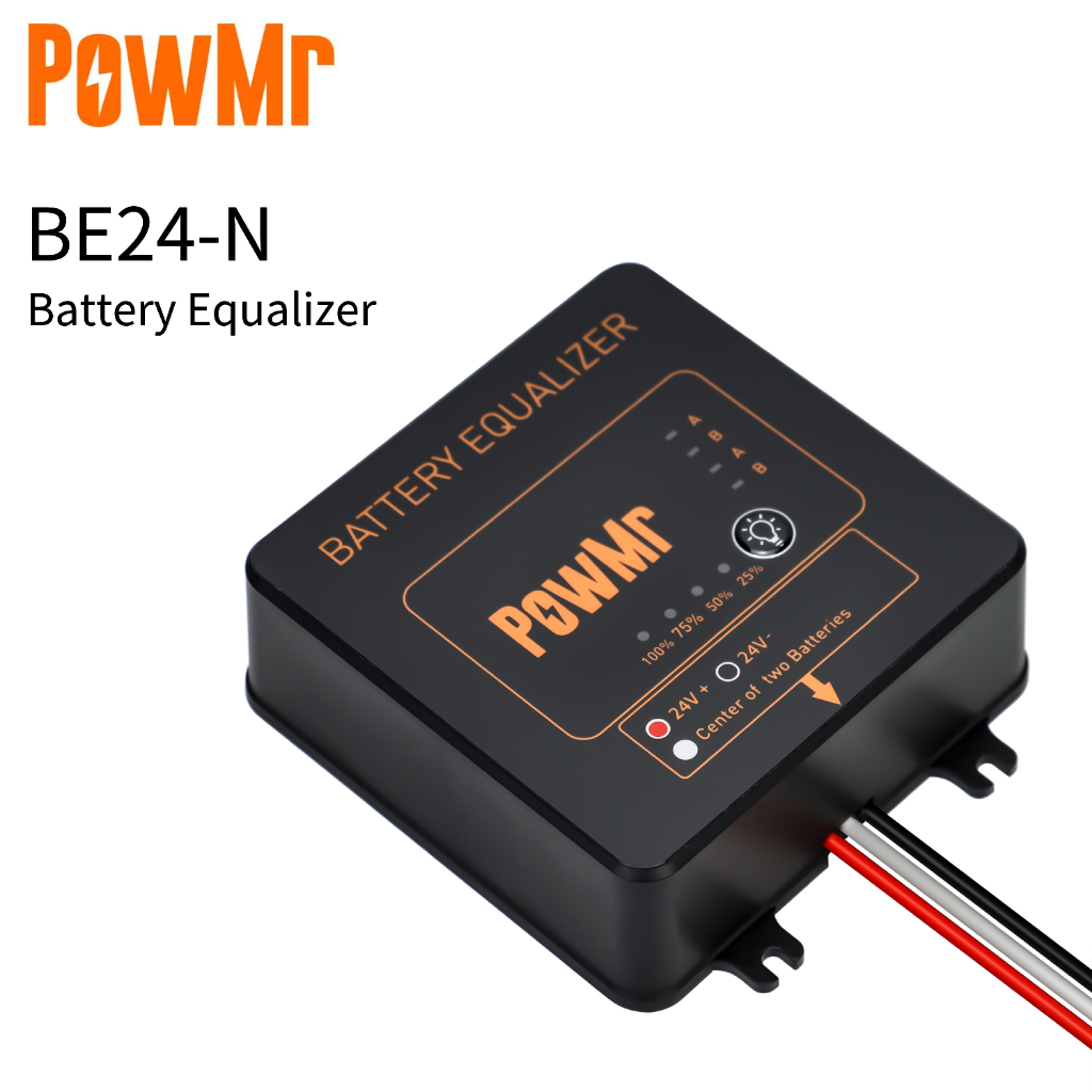 【Official Shop】powmr อีควอไลเซอร์แบตเตอรี่ 2x12V กรดความร้อน AGM-type แบตเตอรี่ N*12V