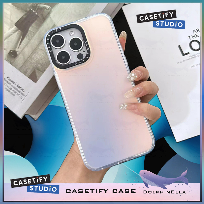 Casetify เคสโทรศัพท์มือถือแบบแข็ง ผิวด้าน ลายเลเซอร์เปลี่ยนสี สําหรับ iphone 11 12 13 14 15 Pro Max