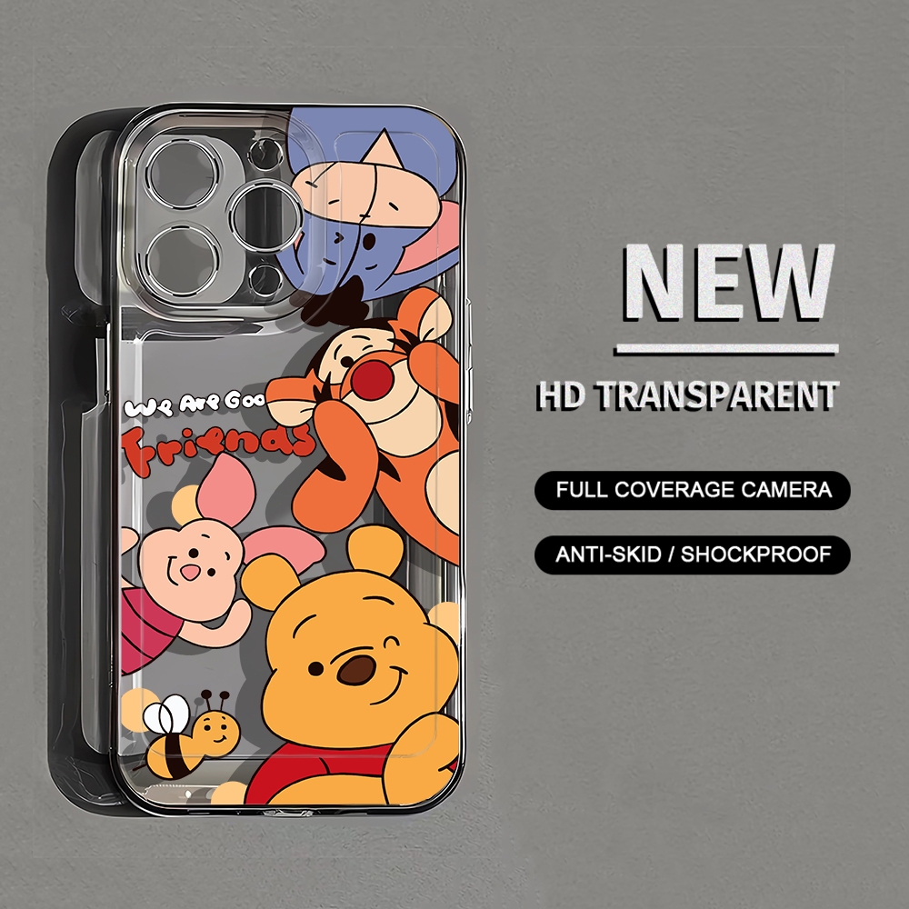 เคสโทรศัพท์มือถือแบบนิ่ม ใส ลายการ์ตูน HD สําหรับ iPhone 15 14 13 12 11 Promax 7 8 Plus X XR Xs Max