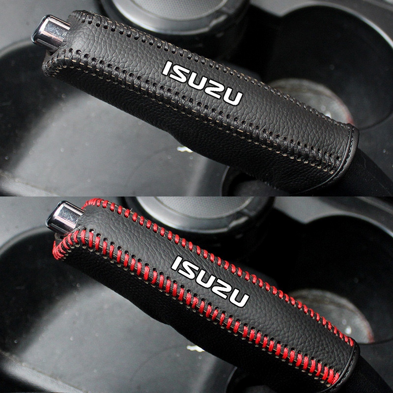 รถเย็บหนัง Handbrake ฝาครอบเกียร์ยานยนต์สําหรับ Isuzu D-max Mu-x Panther Wizard F-Series Rodeo Mu-7