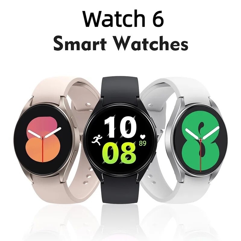 2024 สมาร์ทวอทช์ Samsung watch 6 สมาร์ทวอทช์ สําหรับผู้หญิง ผู้ชาย นาฬิกาดิจิทัล กันน้ํา บลูทูธ ฟิตเนส สมาร์ทวอทช์