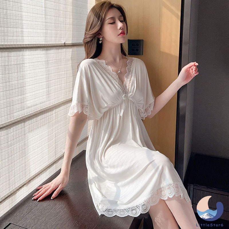 ชุดนอนลูกไม้เซ็กซี่ ชุดนอนไซส์ใหญ่นอนไม่หลับ sexy lace pajamas【LittleStar6】