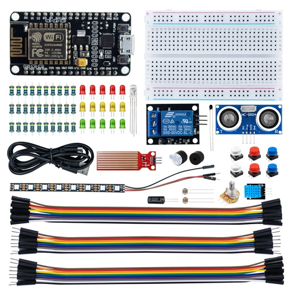 Lafvin ชุดบอร์ดทดลอง Wifi ESP8266 สําหรับ IoT Breadboard Wifi Sensor Module Kit for Arduino