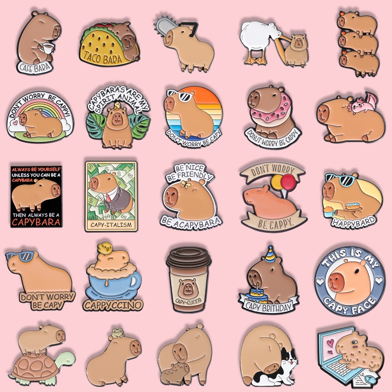 เข็มกลัด รูปการ์ตูนสัตว์น่ารัก 33 แบบ หลายรูปทรง อุปกรณ์เสริม สําหรับตกแต่งเสื้อผ้า กระเป๋าเป้สะพายหลัง ของขวัญ