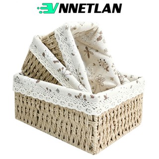 ตะกร้าหวายตั้งโต๊ะ สําหรับเก็บของใช้จิปาถะ ผลไม้ ขนมขบเคี้ยว…