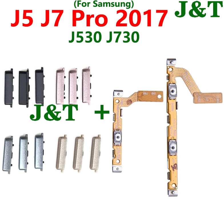 สําหรับ Samsung J5 J7 Pro 2017 Flex J530 J730 Power Volume On Off Side Up Down ปุ่มริบบิ้นสาย
