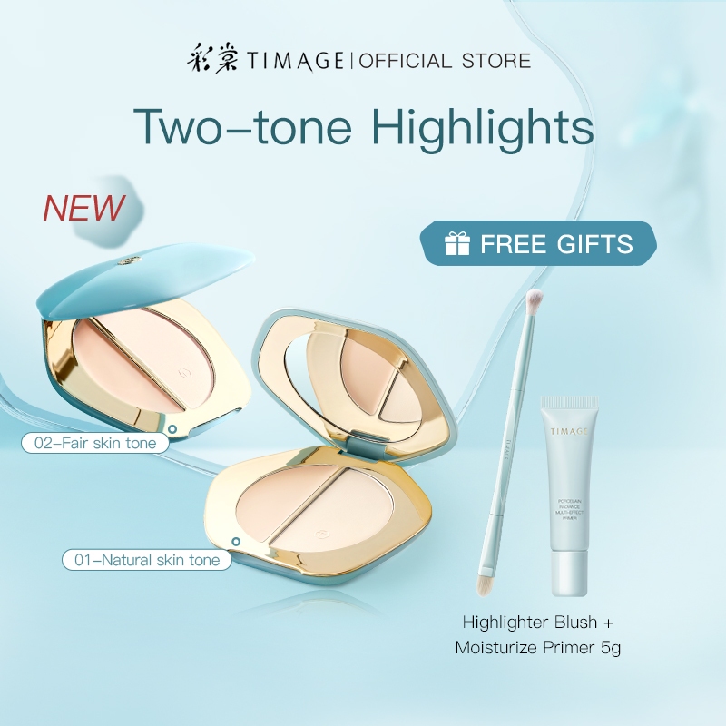 TIMAGE彩棠 Dual-Texture Highlighter Matte & Cream ไฮไลท์เนื้อแมต ไฮไลท์เนื้อครีม ไฮไลท์ เนื้อเนียน เกลี่ยง่าย ห