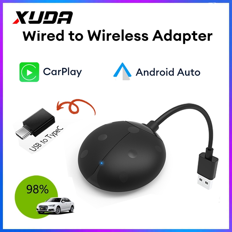 Carplay Box 2 In 1 Android Auto Wireless Adapter สําหรับสาย Android Auto Car แปลงสายเป็นไร้สาย Conne
