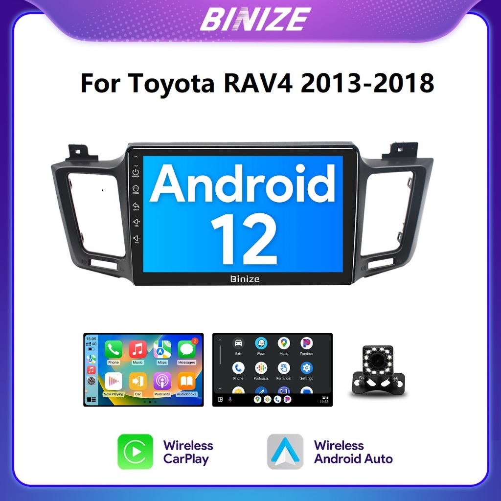 เครื่องเล่นมัลติมีเดีย GPS AM FM WiFi BT 2Din สําหรับ Toyota RAV4 RAV 4 2013-2018 Carplay Android