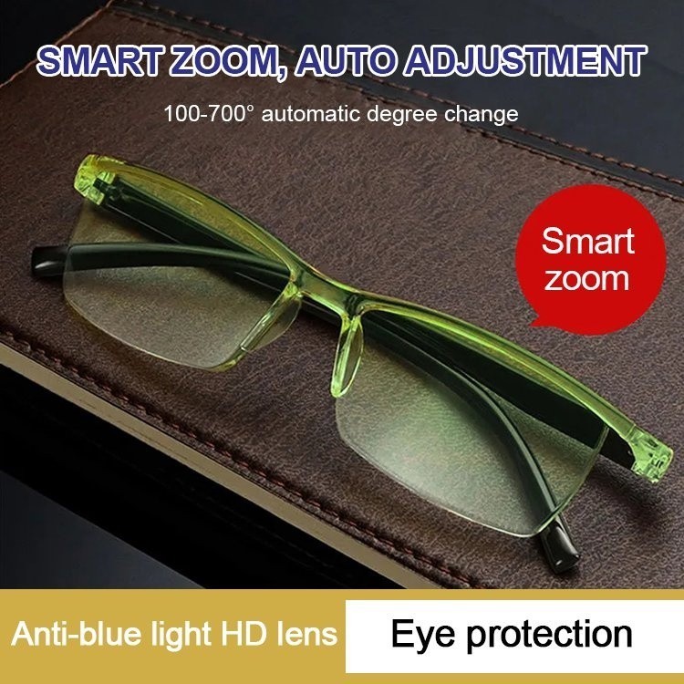 แว่นตาอ่านหนังสืออัจฉริยะ ปรับองศาอัตโนมัติ HD ป้องกันแสงสีฟ้า โฟกัสหลายระดับ สําหรับผู้สูงอายุ