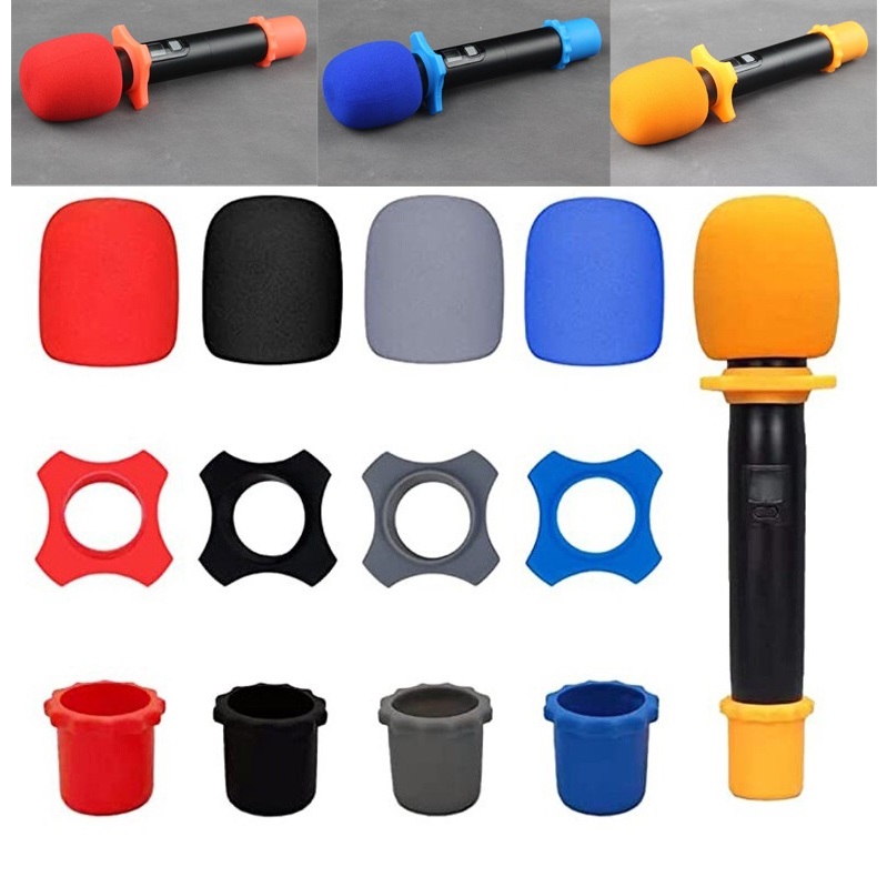 ฝาครอบไมโครโฟน Protector ไมโครโฟนไร ้ สายแบบใช ้ มือถือกระจกโฟม Cover,Anti-Rolling Mic Silicone Protection