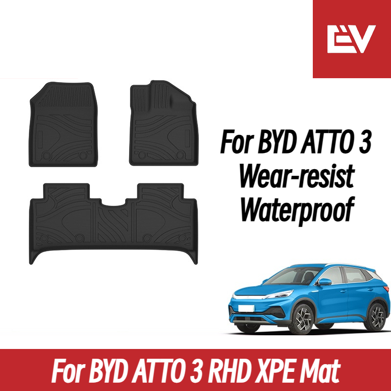 สําหรับ BYD ATTO 3 RHD & LHD TPE พรมปูพื้นห้องโดยสารทนต่อการสึกหรอกันน้ํา