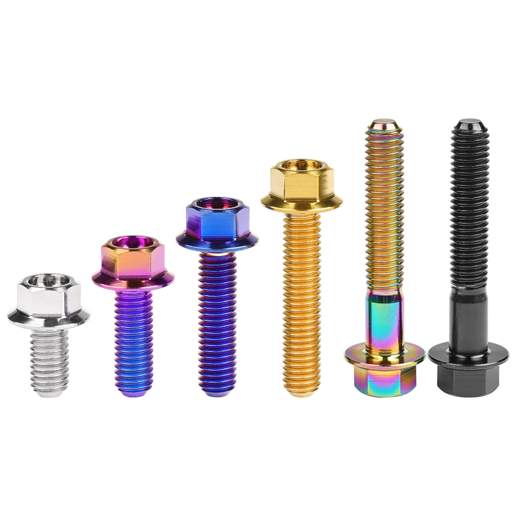 Wanyifa Titanium Bolt Gr5 M4/M5x6 8 10 15 20 25 30 มม.หน้าแปลนหัว Hex Bolt สําหรับ Nmax Xmax เบรคถังน้ํามัน Bolt