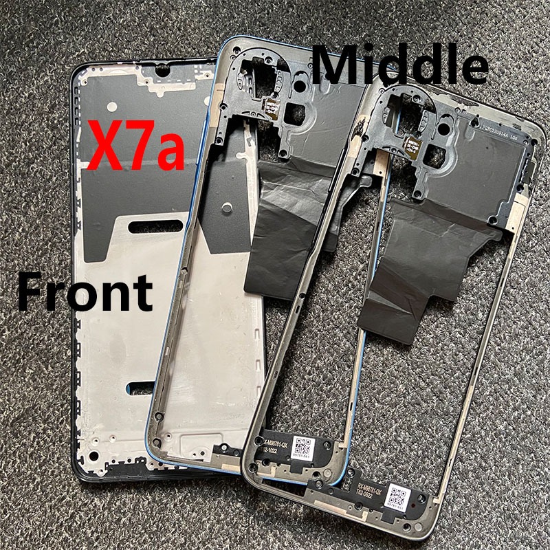 สําหรับ Huawei Honor X7A กลางกรอบด ้ านหน ้ า LCD กรอบ Bezel แผ ่ นเปลี ่ ยน RKY-LX1 RKY-LX2 RKY-LX3