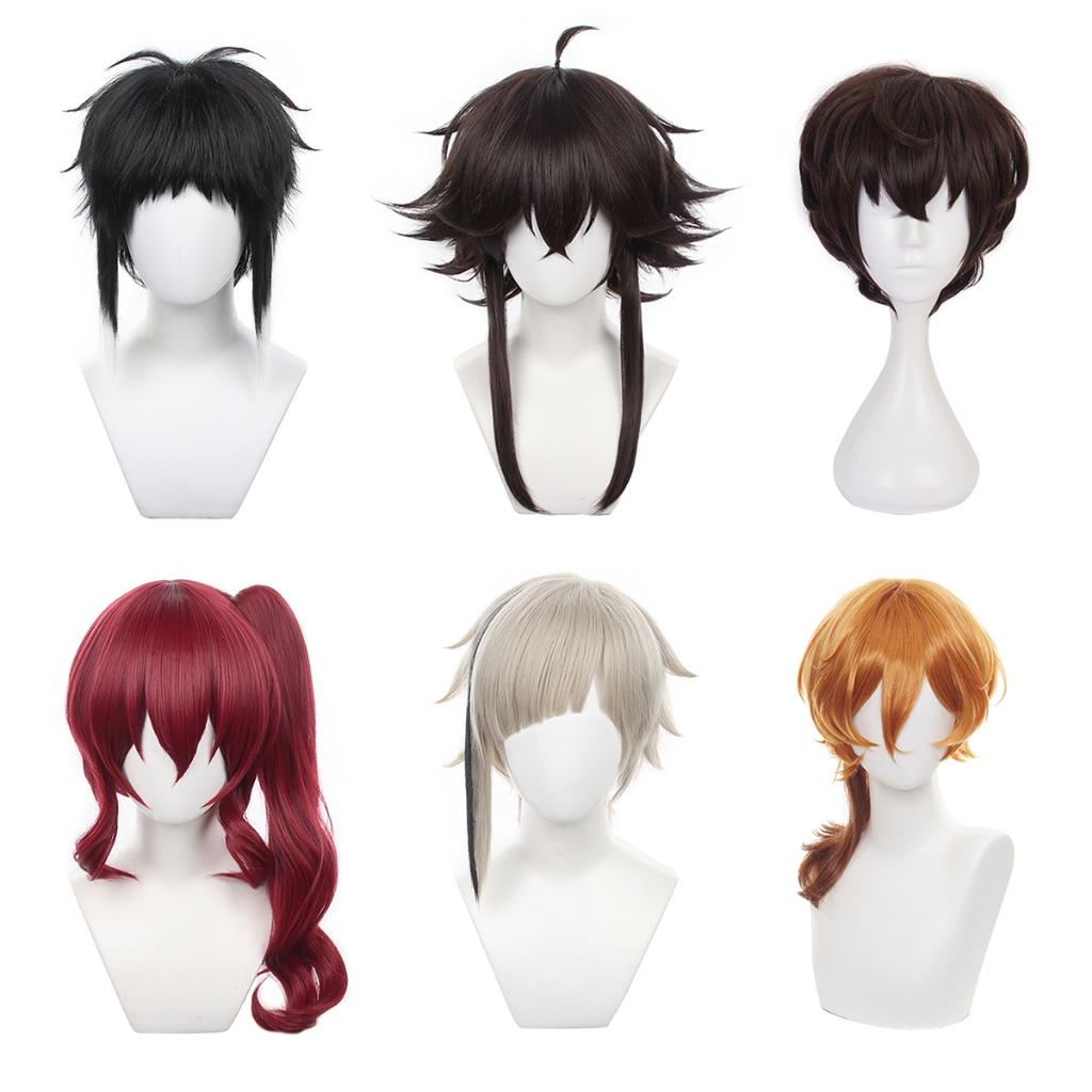 Holoun Bungo Stray Dogs Wig วิกผมคอสเพลย์ อนิเมะ Nakahara Chuuya ของขวัญวันฮาโลวีน คริสต์มาส