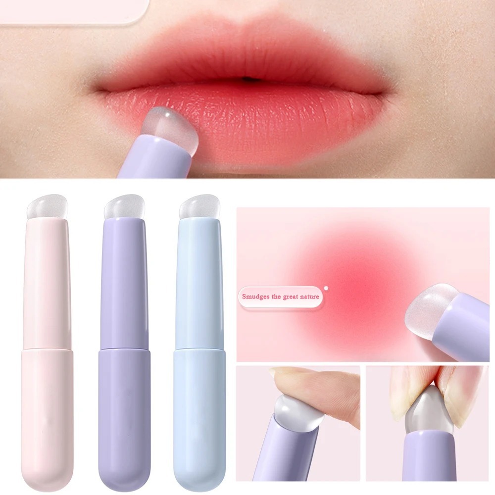 แปรงซิลิโคนอ ่ อนนุ ่ มพร ้ อมฝาครอบกันฝุ ่ นรอบหัวลิปสติก Applicator Lip เครื ่ องสําอางค ์ Multi-use แปรงอายแชโดว ์ - รูปที่ 5