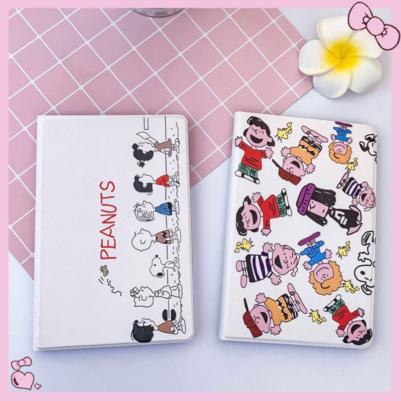 เคส Snoopy สําหรับ iPad Gen9 10.2 Gen7 2019 Gen8 iPad Case mini 1 2 3 4 5 2019Air3 10.5 Air3 Cartoon Flip Cover