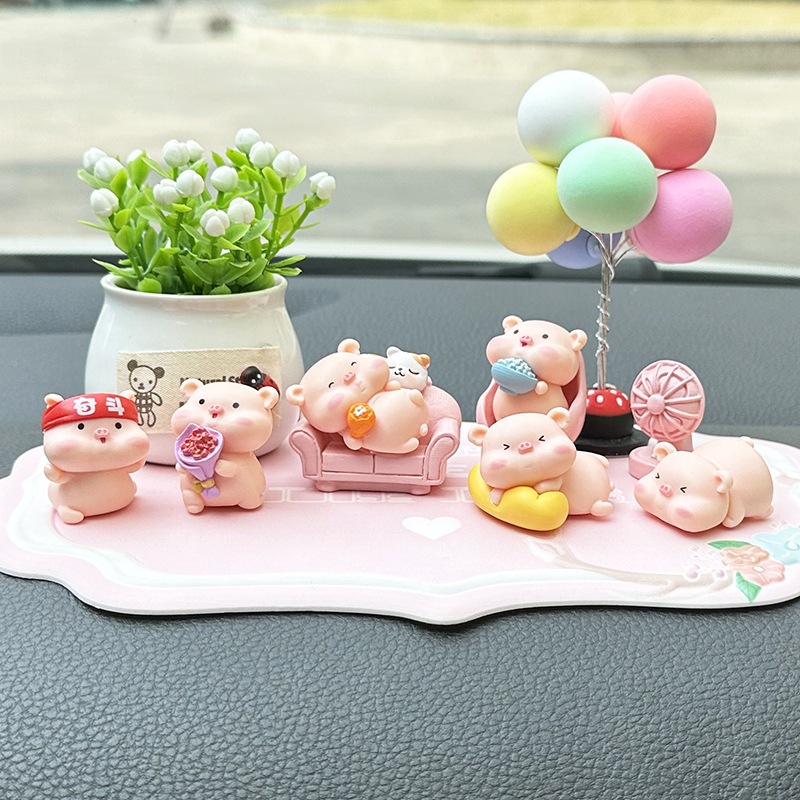 ตกแต่งรถ Garnish Figurines Decor เครื่องประดับรถยนต์ Figurines ตกแต่งรถอุปกรณ์เสริม Dashboard ตกแต่งตุ๊กตาแผ่นกันลื่นเครื่องประดับรถ