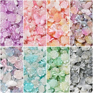 St. kunkka 30 กรัม ลูกปัดอะคริลิค ลายดอกไม้ และโบว์ คละสี สํ…