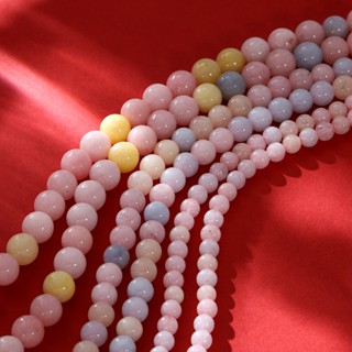 St.kunkka ลูกปัดหินธรรมชาติ สีชมพู 6-10 มม. 1 สาย สําหรับทํา…