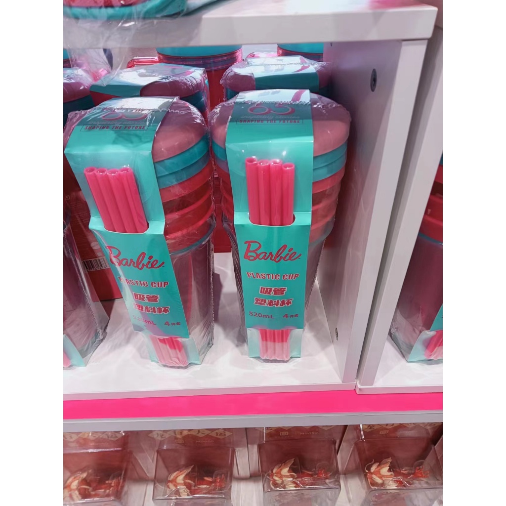 Miniso Barbie 65 แก้วน้ําพลาสติก ครบรอบ 520 มล.