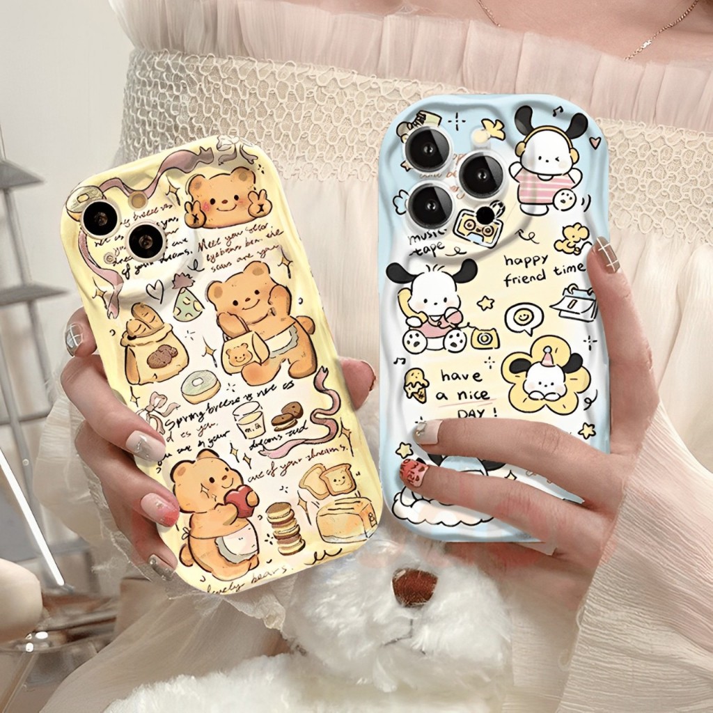 เคส Soft For OPPO Reno 13 12 11 F 10 Pro+ 8T 8 5G 7Z 8Z 7 4G 6 6Z 5Z 5F 5Lite 5 6Lite 4 Pro Plus A73 A94 A93 A78 A16 A16S A74 A95 A55 A54 A15 A15S A52 A72 A92 A53 A33 A31 Cute Cartoon Butter Bear Pochacco Phone Case NY 107