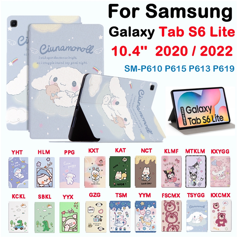 เคสหนัง PU กันเหงื่อ ลายการ์ตูนน่ารัก คุณภาพสูง สําหรับ Samsung Galaxy Tab S6 Lite 10.4 นิ้ว 2020 2022 SM-P610 P615 P613 P619